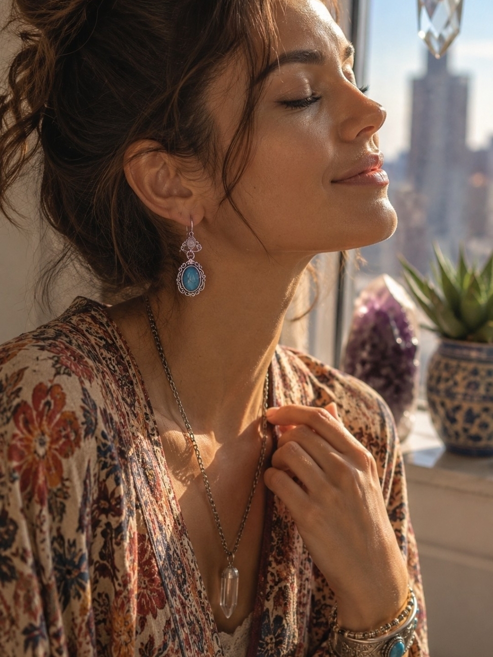 4/$15 Blue Teardrop Dangle Earrings - Elegant Women's Jewelry